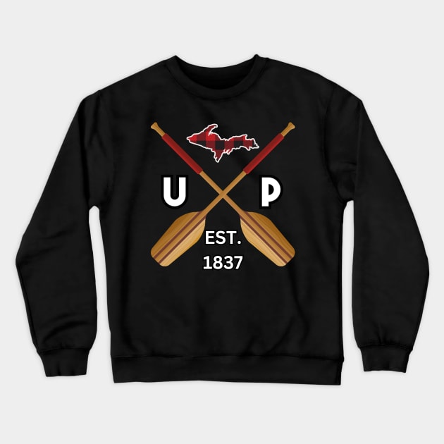 Upper Peninsula Oar Logo Crewneck Sweatshirt by The Yooper Life